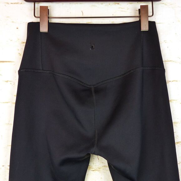 Spyder Active Leggings Womens M Black High Rise Ankle Scuba Altered Crop Hem 24” - Picture 9 of 11